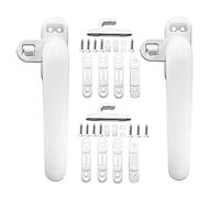 2 Pezzi Metallo Maniglia Per Finestra,Maniglia Per Finestra in Lega,Maniglia Per Finestra,per Finestra in Acciaio Inox Scorrevole Interno ed Esterno per Porte Finestre (Bianco Verso Destra)