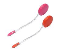 2 pezzi metro a nastro in vera pelle, 150 cm, metro da taglio da 60 pollici, piccolo metro a nastro portatile per misurare il corpo, misura da cucire (rosa, arancione)