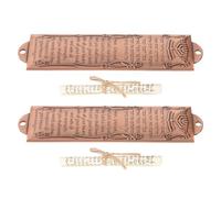 2 Pezzi Mezuzah Religiosa in Lega di Alluminio per Porta e Finestra | Design Israeliano Elegante, Protezione Simbolica, con Rotolo Sacro Incluso, Decorazione Ebraica per Ingresso