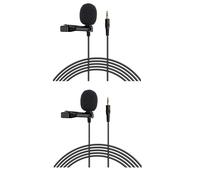 2 Pezzi Microfoni Lavalier da Bavero con Connettore da 3,5 mm per Fotocamer4202