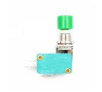 2 pezzi Microinterruttore a pulsante piccolo con ripristino automatico, apertura 12 mm(Green,6.3mm)