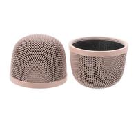2 Pezzi Microphone Mesh Grill Replacement Metal Mic Cover For Studio And Stage Use Wind Noise Reduction Easy To With Various Microphones