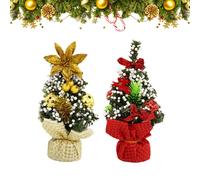 2 pezzi mini albero di Natale capodanno camera da letto decorazione scrivania