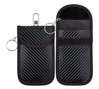 2 Pezzi Mini Borsa per Blocco Segnale Chiave Auto, Borsa Faraday per Chiavi Auto, Protezione Keyless Go, Chiave Dell'auto del Sacchetto di Blocco del Segnale 5,11 x 3,22 Pollici