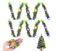 2 Pezzi Mini Catena Luminosa a LED per Casa Delle Bambole, Catena Luminosa in Miniatura, Luci a Forma di Gnomo, Mini Catenas Luminosas a Forma di Gnomo, per Casa Delle Bambole Natale