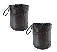 2 Pezzi Mini Cestino Pieghevole, Sacco per Rifiuti Portatile, Cestino Pieghevole a Prova di Perdite per la Conservazione e la Raccolta di Rifiuti per Auto (Nero)