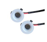 2 Pezzi Mini Faretto Led Da Incasso Rotondo, Carcassa Bianca 4000K, 1W 80LM