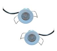 2 Pezzi Mini Faretto Led Da Incasso Rotondo, Carcassa Bianca 4000K, 2.5W 220LM