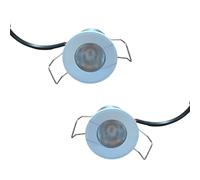 2 Pezzi Mini Faretto Led Da Incasso Rotondo, Carcassa Bianca, Bianco Caldo 3000K, 2,5W 220LM 220V, Ø32*29mm, Foro 27mm, Angolo 15° IP20