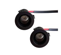 2 Pezzi Mini Faretto Led Da Incasso Rotondo, Carcassa Nera 4000K, 1W 80LM 220V,