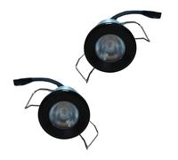 2 Pezzi Mini Faretto Led Da Incasso Rotondo, Carcassa Nera 4000K, 2.5W 220LM 220