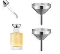2 Pezzi Mini Imbuto in Acciaio Inossidabile,Piccoli Imbutini Professionali per Liquidi, Profumi, Cosmetici,Set Completo per Travaso Preciso Senza Sprechi,Imbutini Piccoli e Precisi per Trasferimento,S