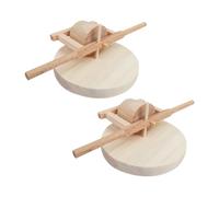 2 Pezzi Mini Macina in Legno per Fattoria Rurale in Miniatura