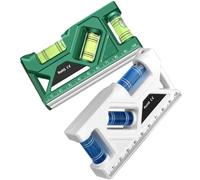 2 pezzi Mini misuratore di livello ad alta precisione Misura verticale Goniometro Tre misuratore di livello Bolle di misurazione Livella a bolla