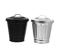 2 pezzi Mini Pattumiera da Scrivania Contenitore per Rifiuti Lamiera con per Ufficio Cucina e Camera da Design e Versatile per Piccole Decorazioni e Archiviazione