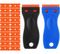2 Pezzi Mini Raschietto in Plastica Con 20 Lame in Plastica, Raschietto Vetrocer
