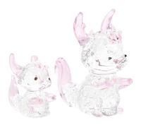 2 pezzi mini statua del drago scultura del drago di cristallo figurine del