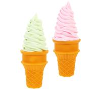 2 pezzi Modella cono gelato di gelato falso decorazione dell'elica per