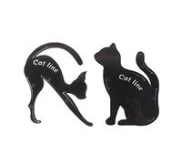 2 pezzi Modello da eyeliner gatto Premium Materiale in PVC Premi Applicatori per trucco fumoso Applicatori a forma di gatto Guida a forma di occhio Strumento Stencil per trucco principiante