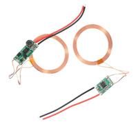 2 Pezzi Modulo di Ricarica Wireless 5v1a in Ferro e Rame, Portatile | Trasmettitore e Ricevitore Integrati, Protezione da Sovracorrente, per Prototipazione Elettronica e Banco