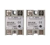 2 Pezzi Modulo Relè SSR40DA 332VDC 24380VAC per Applicazioni Industriali