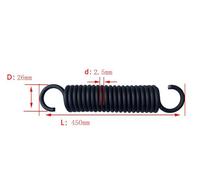 2 Pezzi Molla di trazione, Filo Diametro 2.5 mm, OD 26 mm, Libero Lunghezza 450 mm, Molla di trazione a doppio gancio in acciaio per molle, adatta per riparazioni fai da te