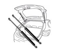 2 Pezzi Molle a Gas Pistoncini per Baule Portellone Posteriore per Nissan Pulsar C13 2014 2015 2016 2017 2018, Asta Portellone Bagagliaio Portellone Posteriore Ammortizzatori