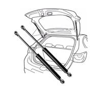 2 Pezzi Molle a Gas Pistoncini per Baule Portellone Posteriore per Toyota iQ 2 Door Hatchback 2009-2015, Asta Portellone Bagagliaio Portellone Posteriore Ammortizzatori
