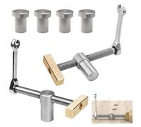2 pezzi Morsa da Banco da Lavoro Falegname, Set Morsetto Legno Morsetti per Cani da Banco 20mm, Morsetto da Tavolo Falegname Cane, Morsetti per Legno Professionali (Argento)