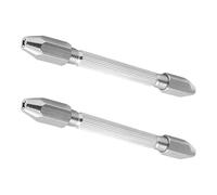2 Pezzi Morsa Perno Esagonale a Doppia Testa, Trapano Manuale | Ottone Argento, per Fori 0, 5-3, 2mm, Presa Comoda e Facile da Trasportare