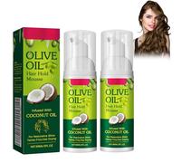 2 Pezzi Mousse Modellante, Natural Hair Wave Whip Curling Schiuma, Curl Defining Cream, Fissaggio e Volume, Tenuta Flessibile, Migliora i Ricci, Crea Motivi Ondulati, Adatta a Tutti i Tipi di Capelli