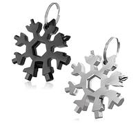 2 pezzi Multi-Tool,Multi attrezzo,Multi-Tool in Acciaio Inox,Snowflake Attrezzo,Multi Attrezzo in Acciaio Portatile,Keychain Multitoo,lStrumento Fiocco di Neve,Multi-tool Key (N)