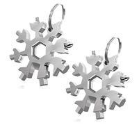 2 pezzi Multi-Tool,Multi attrezzo,Multi-Tool in Acciaio Inox,Snowflake Attrezzo,Multi Attrezzo in Acciaio Portatile,Keychain Multitoo,lStrumento Fiocco di Neve,Multi-tool Key (M)