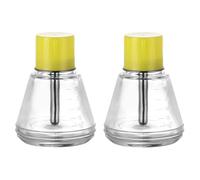 2 pezzi Nails Art Remover Bottiglie ricaricabili in vetro trasparente capacità facile da riempire, ampia apertura per unghie, cura dell'arte, ampia apertura, bottiglia di vetro per ricarica