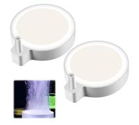 2 Pezzi Nano Pietra Porosa per Acquario, 5 cm Pietra Aerea per Acquario | Disc Bubble Diffusore, Nana Silenziosa Pietra Porosa Acquario per Acquario per Fino a 60 cm Acquari, Secchi, Laghetti