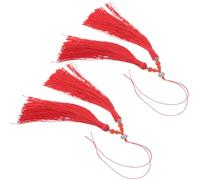2 Pezzi Nappa Taichi Rossa in Poliestere per Spada e Guqin | Design Elegante e Stile Distintivo, Resistente allo Sbiadimento, Installazione Semplice