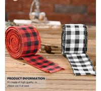 2 pezzi nastro a quadro di avvolgimento natalizio per decorazioni artigianali.