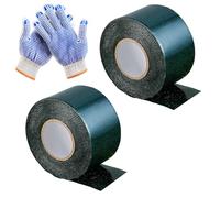 2 Pezzi Nastro Biadesivo per Erba Sintetica,Nastro per Erba Sintetica,5cm*5m,per Cucitura di Erba,Nastro di Aggraffatura di Erba Artificiale,1 Paio di Guanti