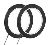 2 Pezzi Nastro Cancellabile Nero,3 mm x 66 m Nastro autoadesivo Sottile,Nastri di marcatura della griglia,Autoadesiviv Nastri per lavagna bianca,per Aggiornamento,Modellismo