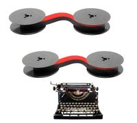 2 Pezzi Nastro Macchina da Scrivere GR-4 Compatibile con Olivetti, Nastro Bicolore Rosso e Nero in Nylon 8m, Bobina da 52mm per Lettera 22 25 32 34 35 82, Nastro Inchiostro Classico (Nero e Rosso)
