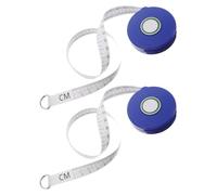 2 Pezzi Nastro Misuratore, Plastico Blu Retrattile | Scala Chiara, Misurazione Accurata, Portatile, per Cure Zootecniche, Zoo e Uso in Stalla