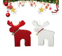 2 Pezzi Natale Alce Candela Profumata Candela a Tema Natale Figurine Alce Ornamenti Stili Carino Candela profumata per Relax Party Holiday New Year Regalo Stick Holder Decorazione
