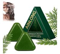 2 Pezzi Nature Triangle Shampoo Bar - Shampoo Solido Naturale All'erbas Di Usman E Acqua Di Riso Glutinoso Per La Cura E La Crescita Dei Capelli, Calmante E Rinforzante Per Donna E Uomo