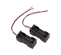 2 Pezzi Nero 2 Strati 4 X 15V Supporto Per Batterie AAA Con Fili Z9D5
