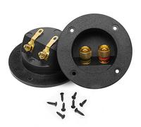 2 Pezzi Nero 2 Vie Altoparlante Box Terminale Binding Post, Speaker Box Terminal