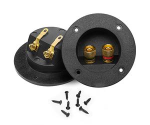 2 Pezzi Nero 2 Vie Altoparlante Box Terminale Binding Post, Speaker Box Terminal