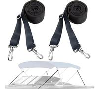 2 Pezzi Nero Cinghie per Tendalino Barca, Regolabili Cinghie Bimini, Cinghia per Tendalino Barca, Cinghie con Tiraggio per Tendalino Barca, Cinghia Tendalino per Barca, Canoa, Kayak, Yacht