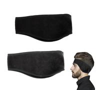 2 pezzi Nero, grigio inverno paraorecchie elastico yoga fascia Sport fascia Fitness caldo paraorecchie sci fascia resistente all'umidità
