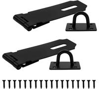 2 Pezzi Nero Lucchetto Hasp Latch Serrature 4 Pollice (100Mm) 304 in Acciaio Ino