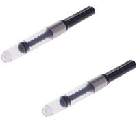 2 pezzi nero universale penna stilografica inchiostro convertitore standard push pistone riempimento InkAbsorber ufficio scuola scrittura forniture penne e ricariche